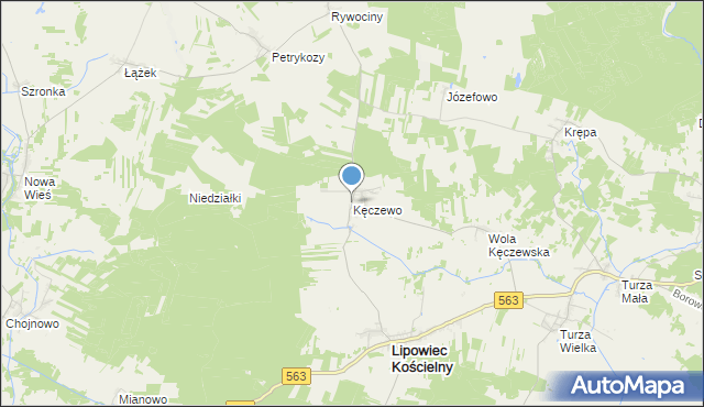 mapa Kęczewo, Kęczewo na mapie Targeo